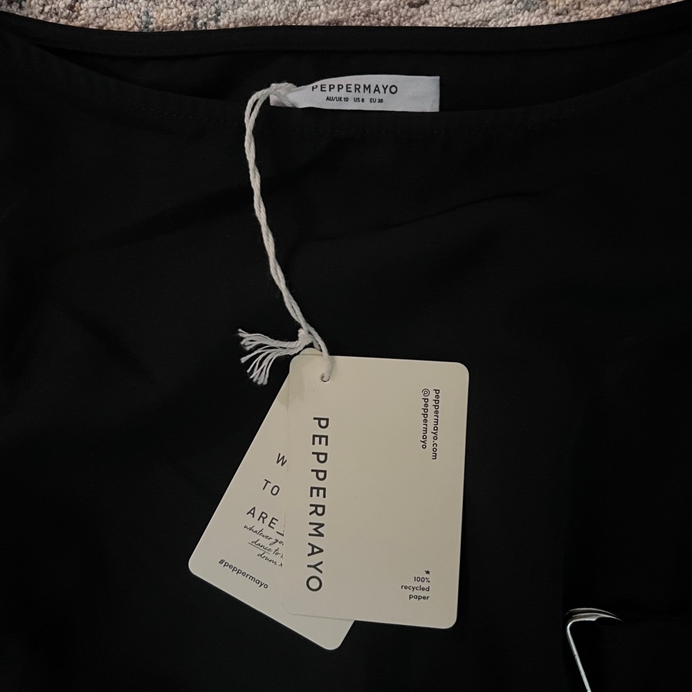 Peppermayo Black Backless Dress with Side Straps - Picture 4 of 4